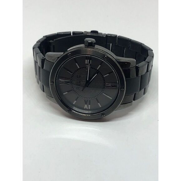 Relic ZR11998 Men Grey Stainless Steel Analog Grey Dial Quartz Wrist Watch HO163 - Picture 5 of 9